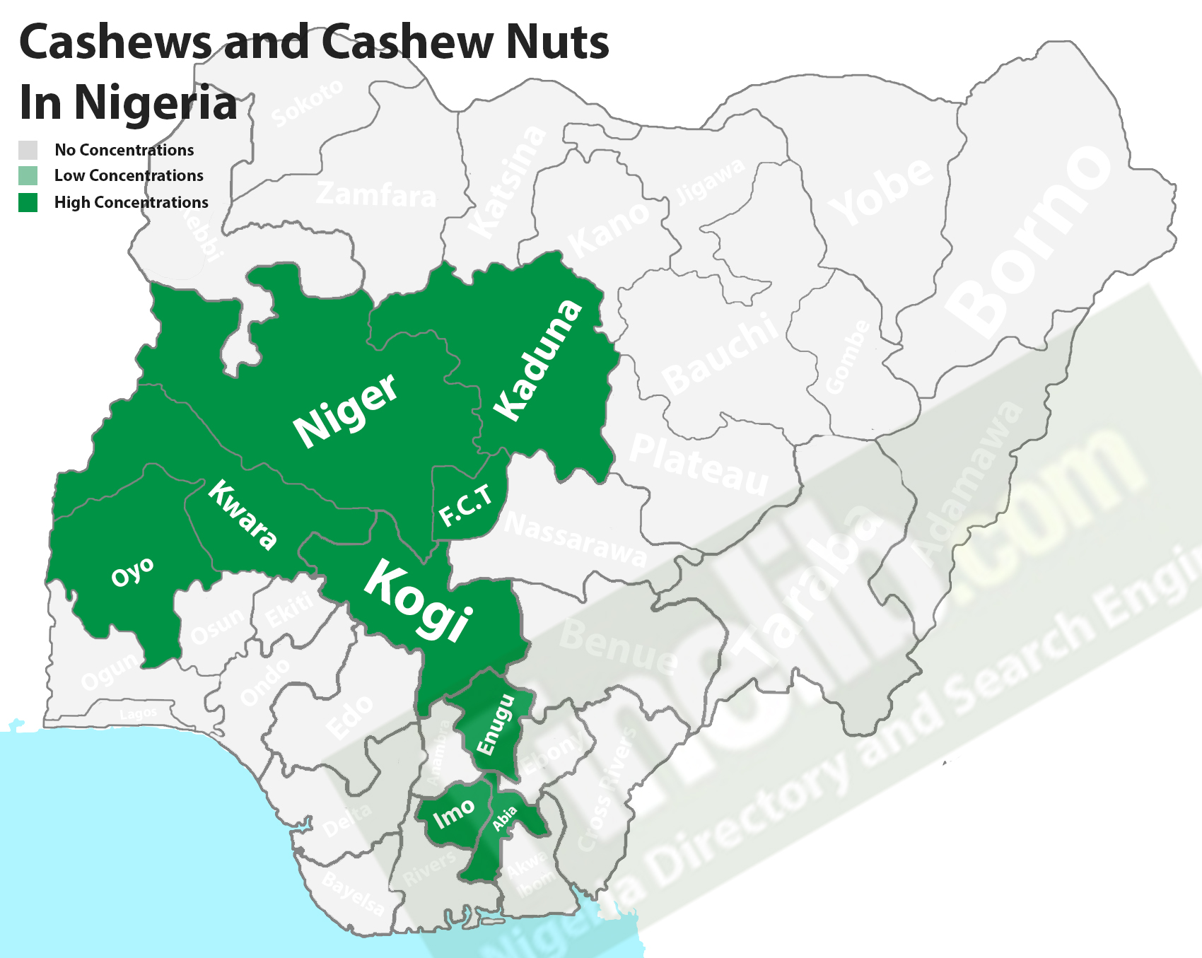 cashew and cashew nuts cash crops in Nigeria