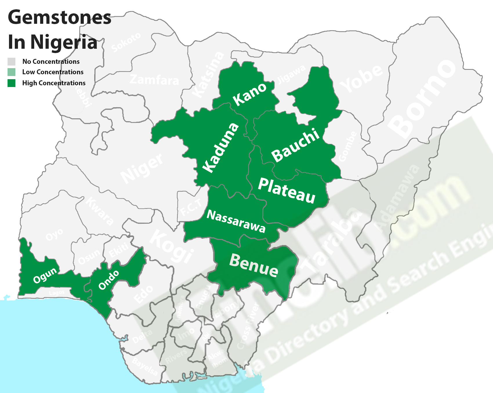 Gemstones deposits in Nigeria