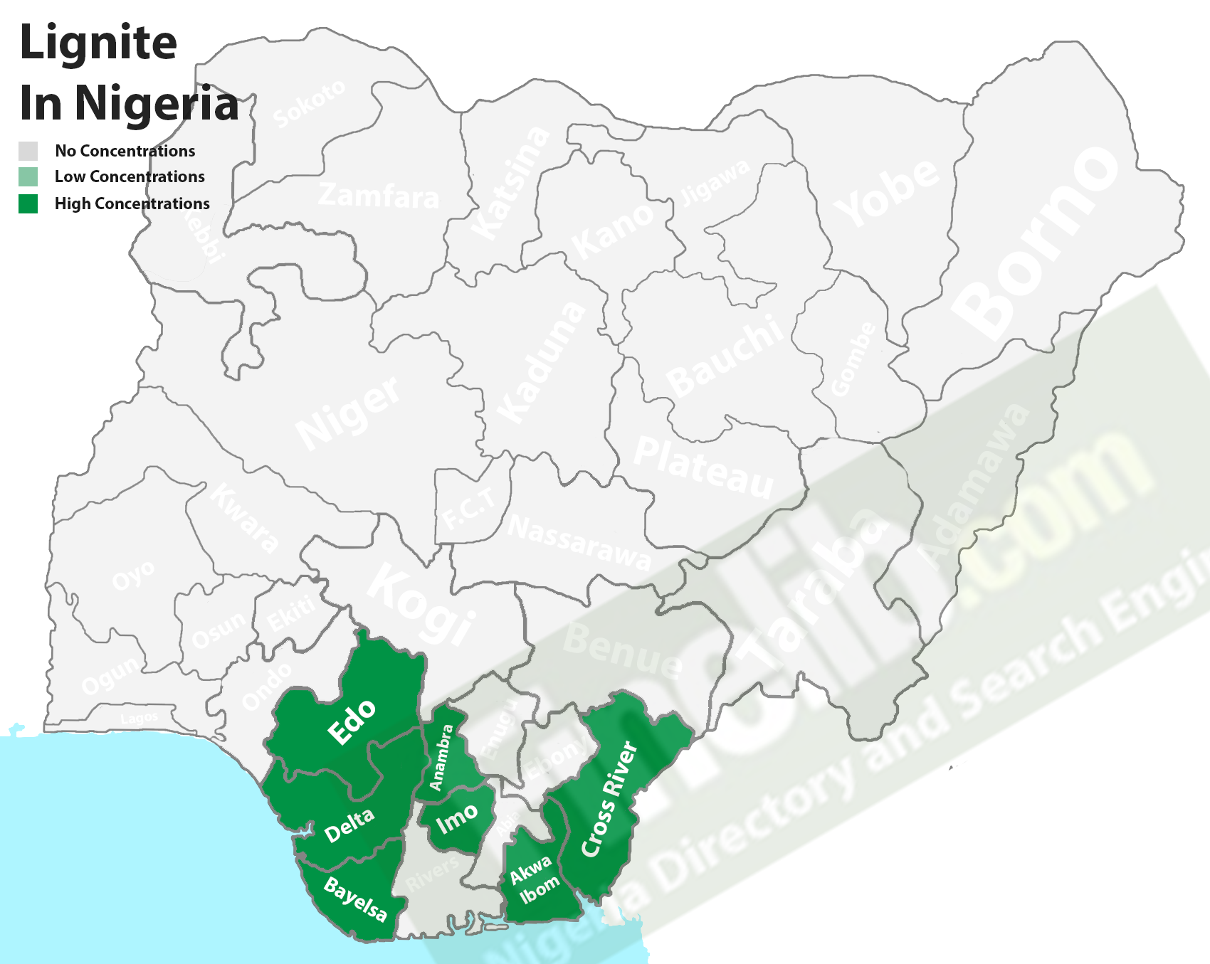 Lignite mineral deposits in Nigeria