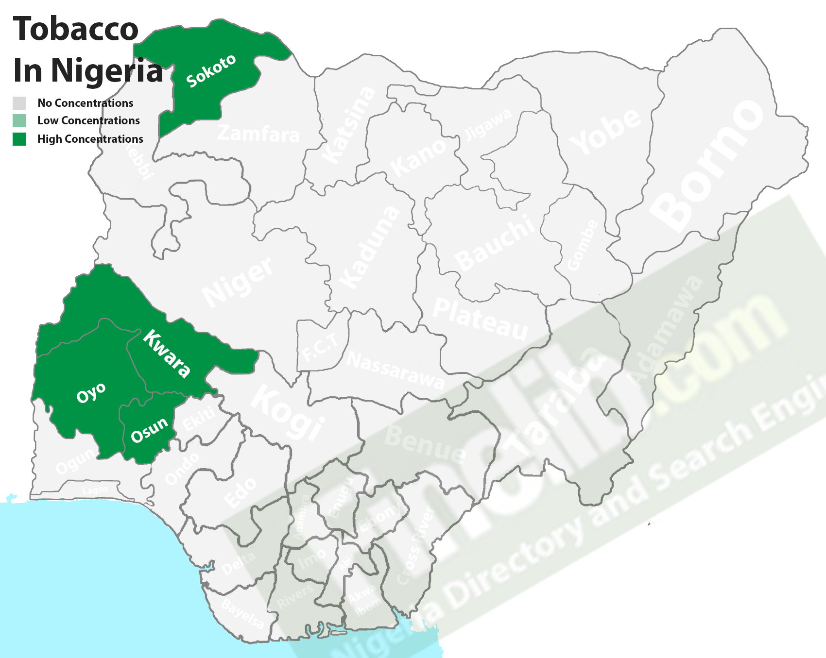 Tobacco producing states in Nigeria