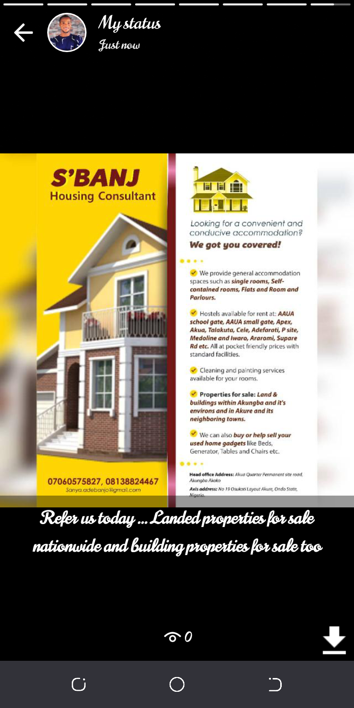 Sbanj Real Estate Consultant Akure Ondo