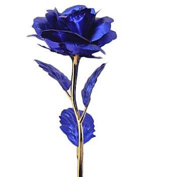 Blue Gold Foil Plated Rose at 41% Discount