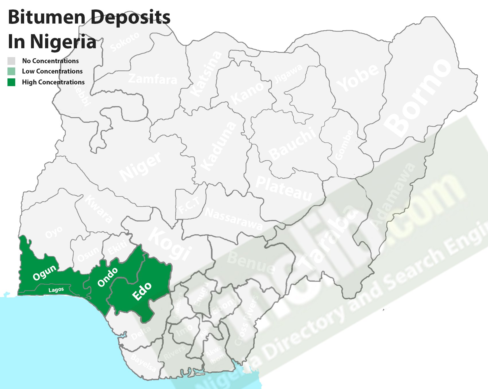 Bitumen mineral resources in Nigeria