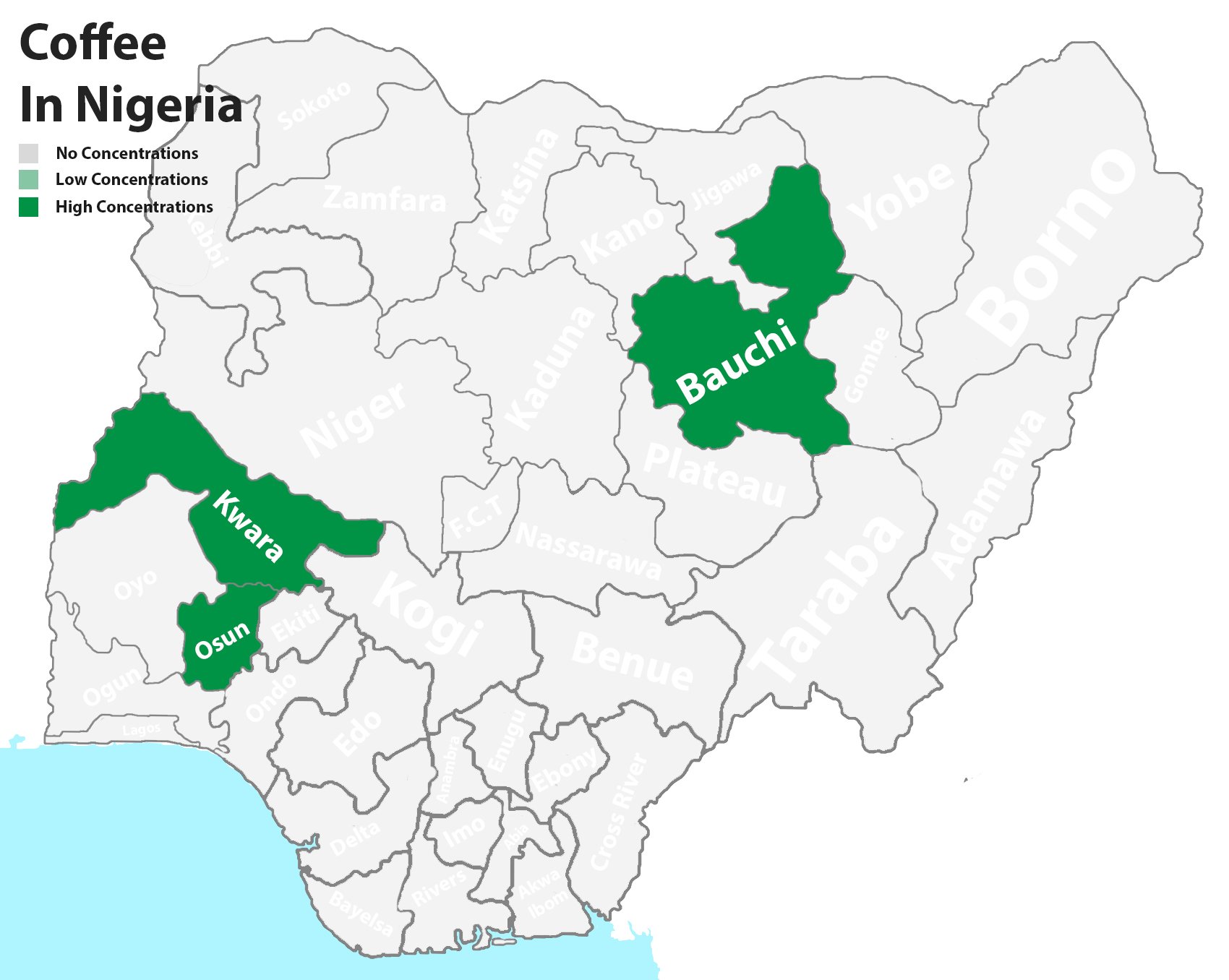 Coffee producing states in Nigeria