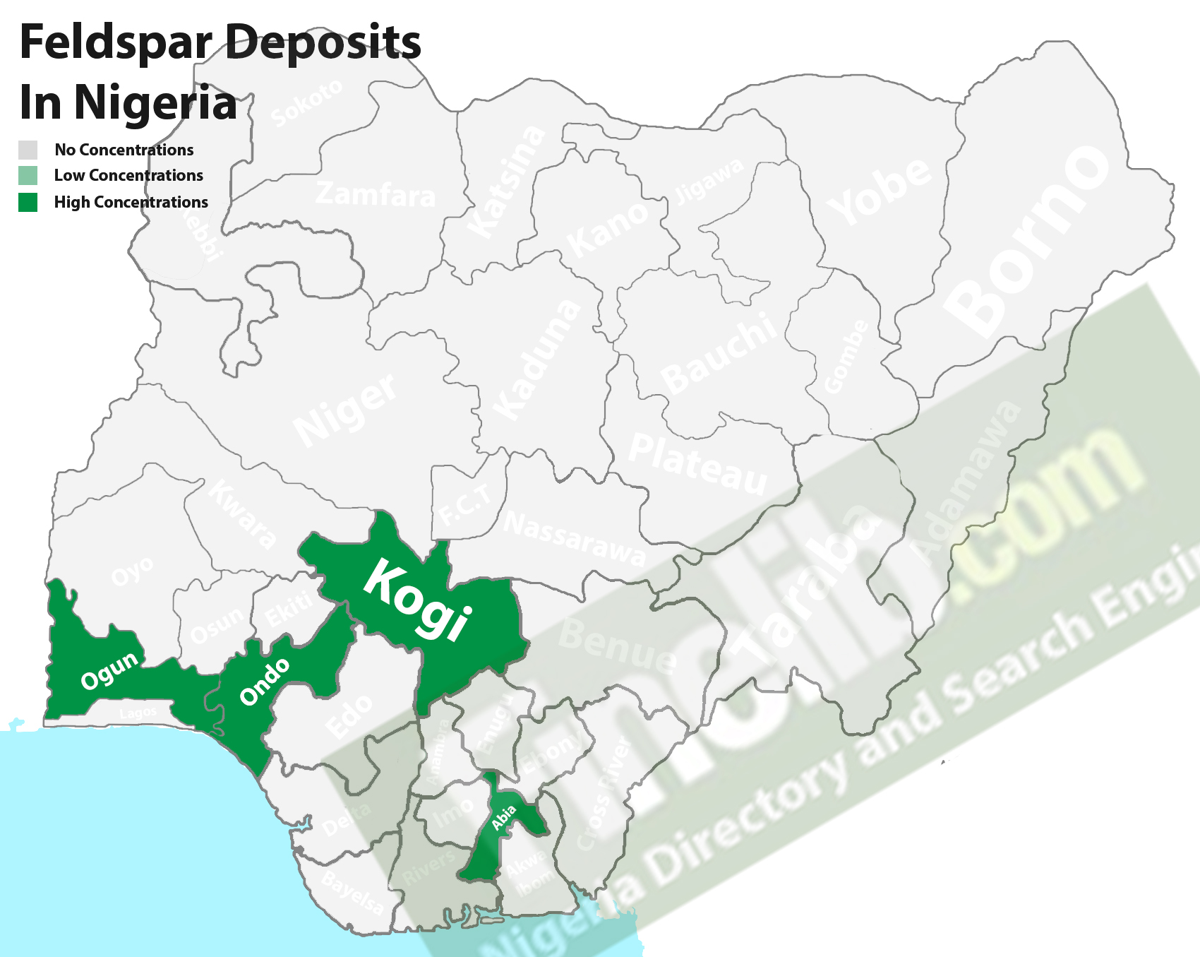 Feldspar mineral resources in Nigeria