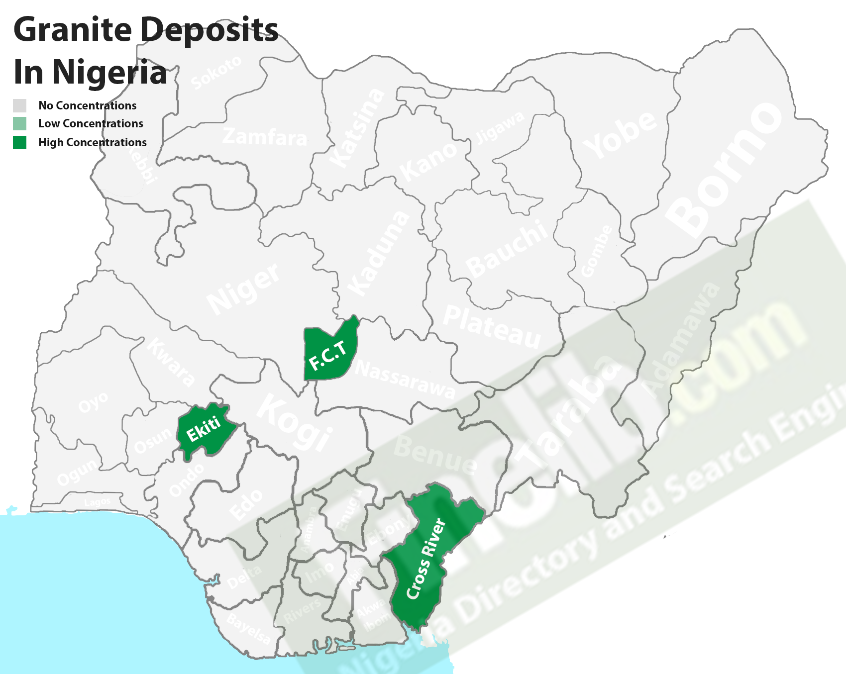Granite deposits in Nigeria