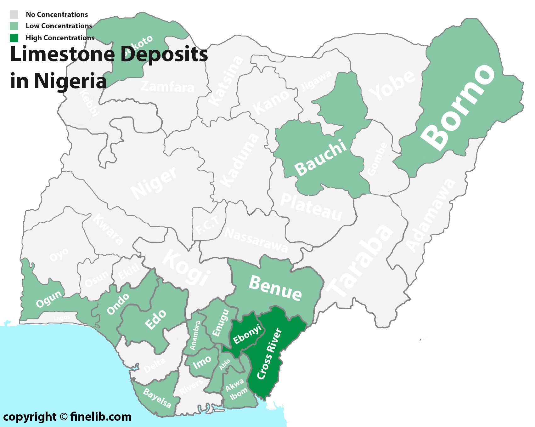 Limestone mineral deposit in Nigeria