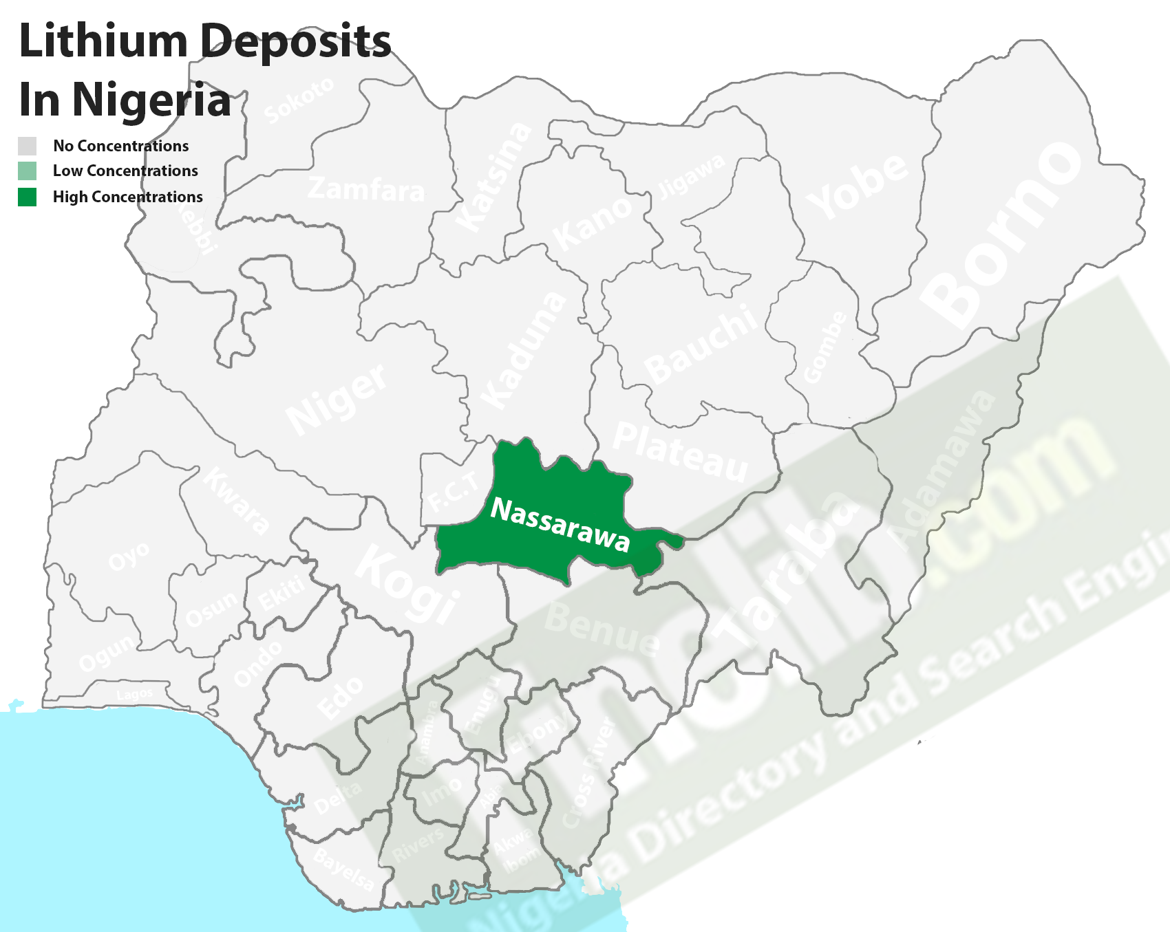 Lithium deposits in Nigeria