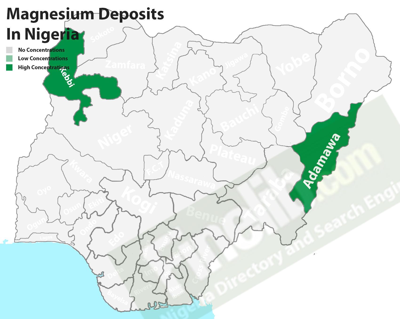 Magnesium ore natural deposits in Nigeria