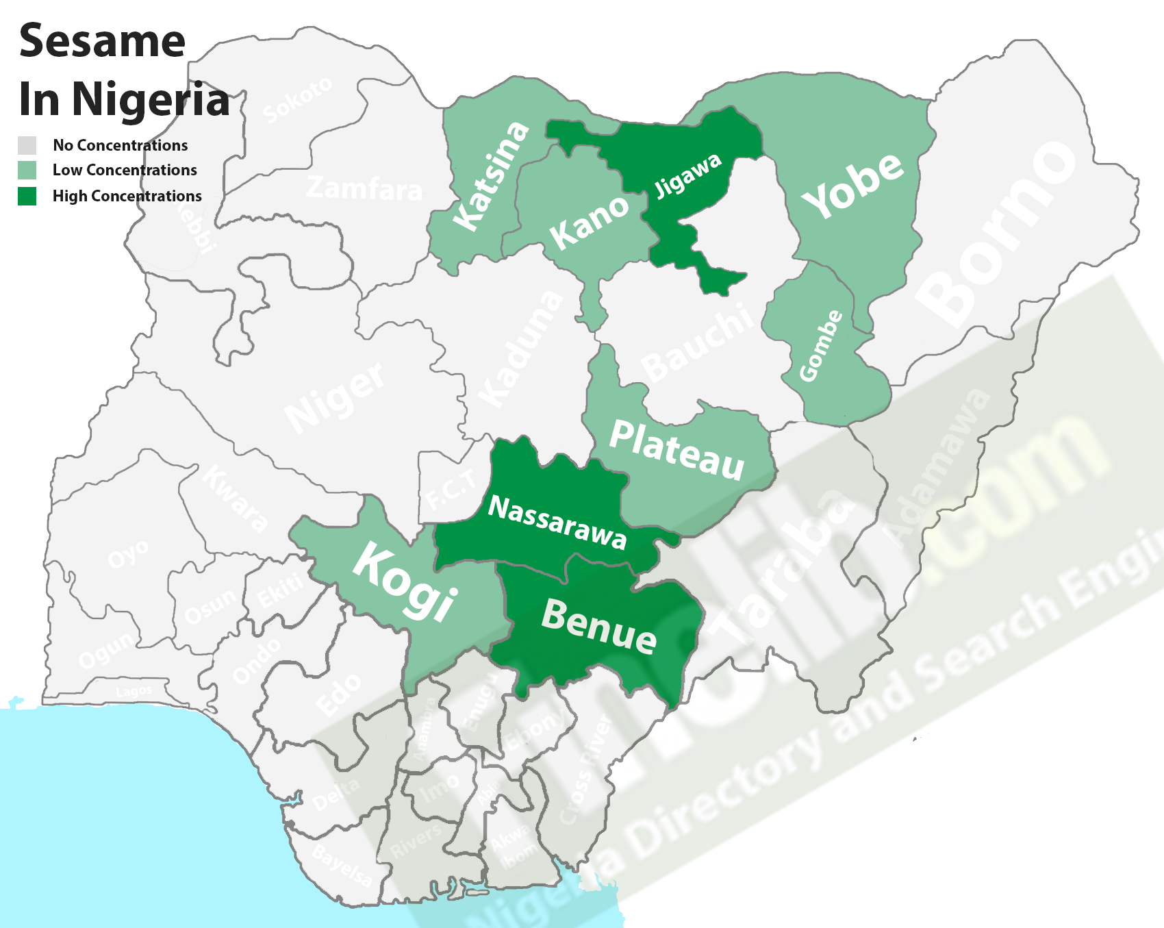 sesame (beniseed) cash crop production in Nigeria