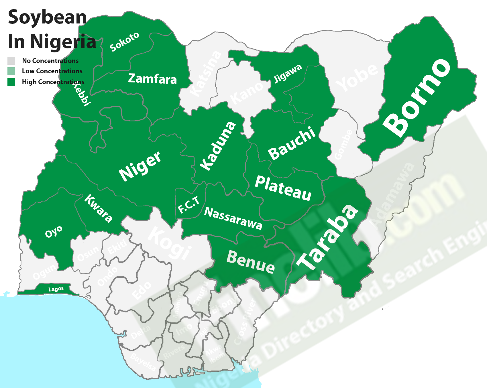 soybean (soyabean) production in Nigeria